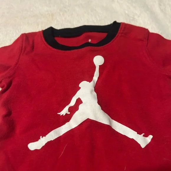 Baby Jordan set & tee | Size: 3-6 months | Colors: white & black, red - Picture 3 of 13